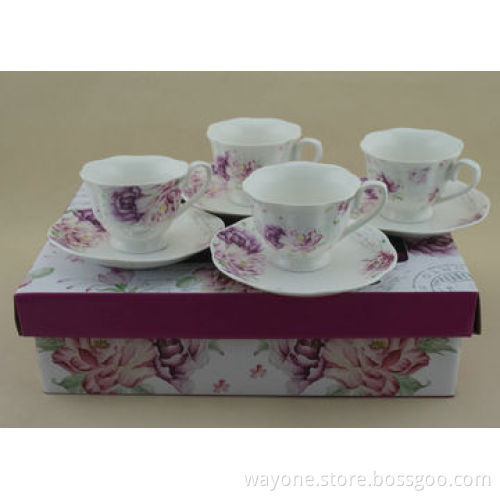 New Bone China 2-tier Cake Stand, Flower Design, Ideal as Gift